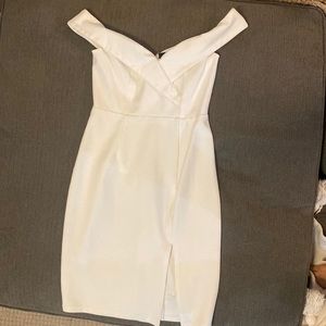 Lulus off the shoulder white dress